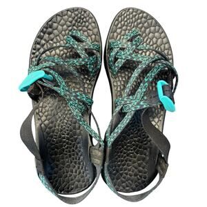 Chaco Women’s Updraft X2 Sandals Size 8 Teal/Black Ecotread Adjustable Hiking